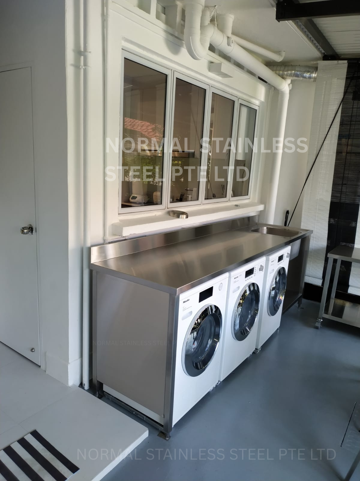 stainless steel washer and dryer cabinet